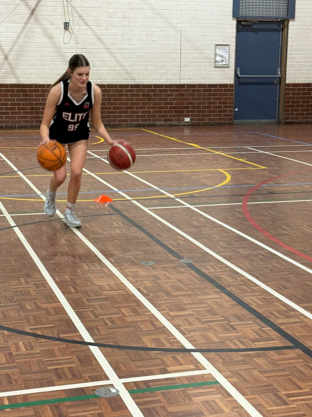 Elite players at training