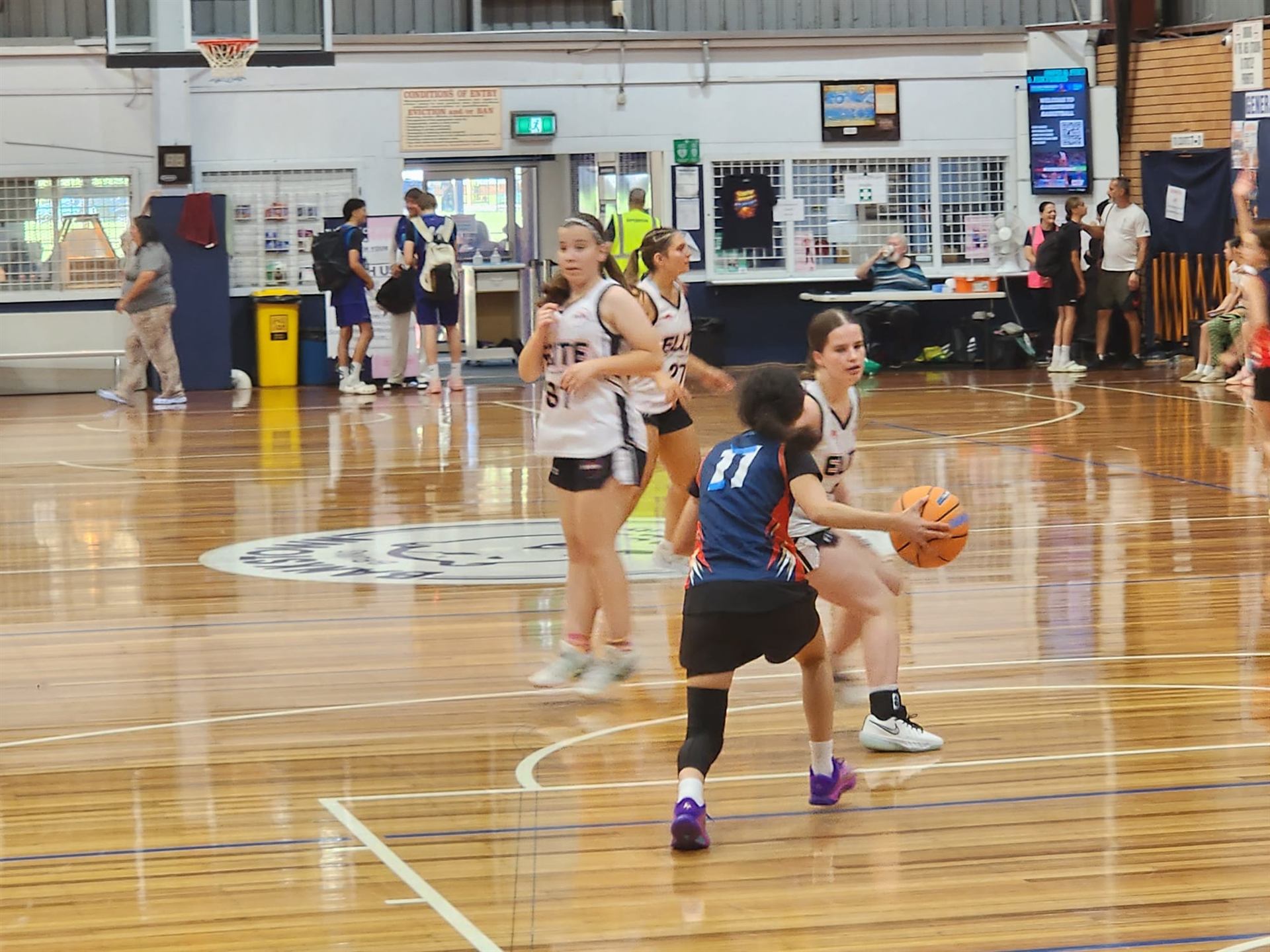 Elite players on court